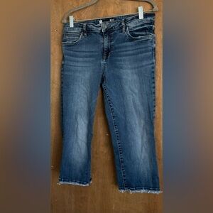 KUT From The Kloth Woman Diana Skinny Jean Frayed At Bottom Inseam 19 In. Sz 10